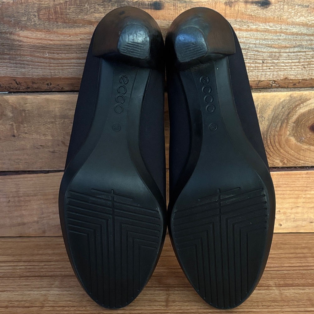 Ecco Women's Black Slip-On Heels - Picture 6 of 10